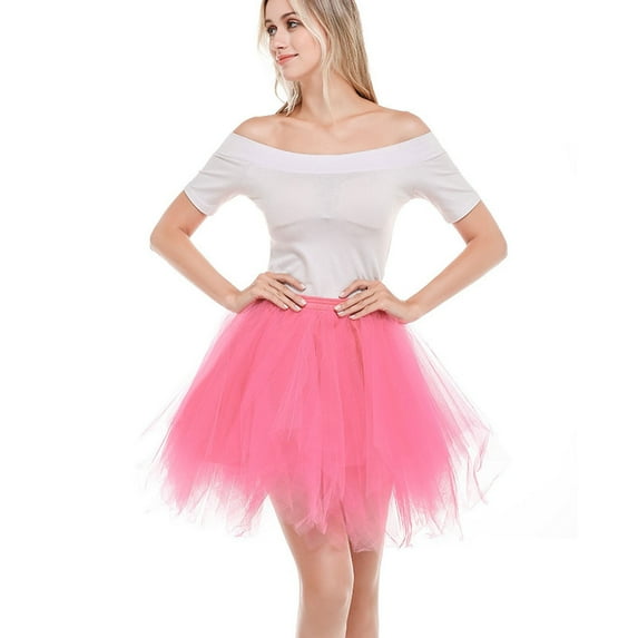 Women's Short Skirts Tutu Ballet Bubble Skirt Teen Girls 50's Tulle Party Vintage Petticoat for Halloween Costume