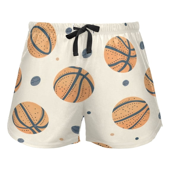 Women's Short Sleep Pants Sleep Shorts for Women Women's Pajama Bottoms Women's Athletic Shorts Suitable for Home Use Relaxation L Cartoon Basketball