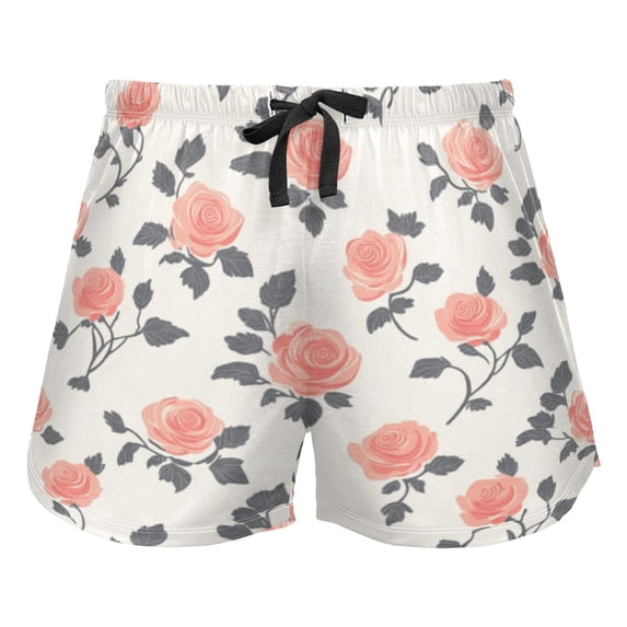 Women's Short Sleep Pants Sleep Shorts for Women Women's Pajama Bottoms Women's Athletic Shorts Suitable for Home Use Relaxation S Pretty Rose