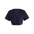 thumbnail image 1 of Women's Short Sleeve Bolero Shrug Solid Open Front Knit Cropped Cardigan Bolero Jacket Summer Casual Streetwear, 1 of 8