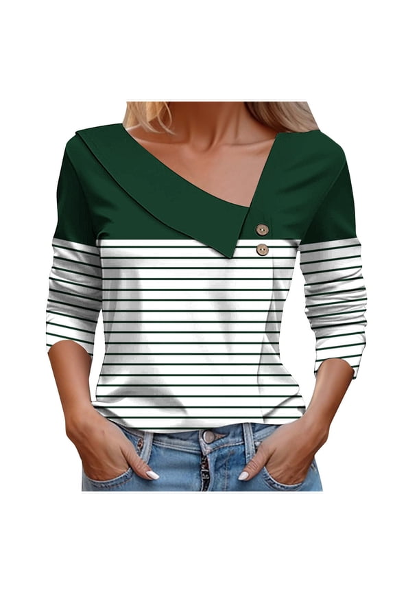 Women's Short Sleeve Button Down Shirt Blouse Tops with Floral Print Casual Daily Wear Business Office Vacation Fashion Essential Gift for Women | Aestivo,Army Green L