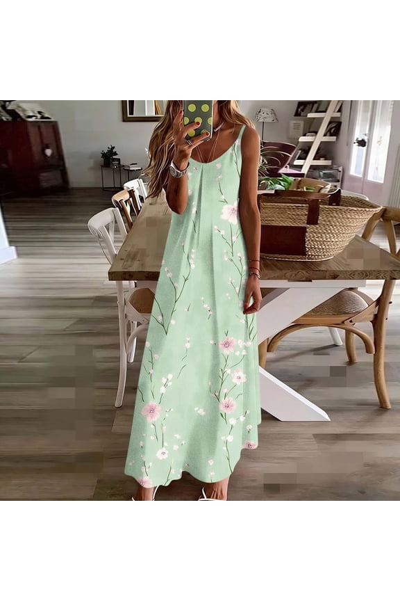 Women's Short Sleeve Casual Dress with Print Design for Daily Wear and Spring Occasions