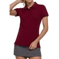 thumbnail image 1 of Women's Short Sleeve Classic Pique Polo Top Cotton Blend Stretch Casual Style, 1 of 5