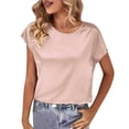 thumbnail image 1 of Women's Short Sleeve Crop Top Tight Fit Basic Tee Summer Casual Going Out Shirts Comfortable Stylish Fashion, 1 of 2