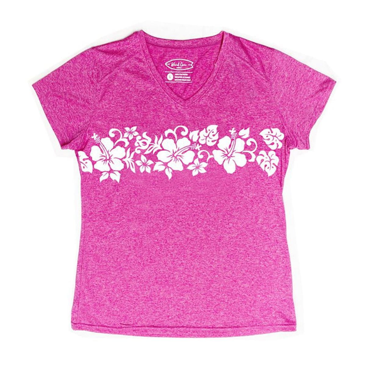 Women's Short Sleeve Dry Fit : Hawaii-Pink X-Large