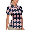 thumbnail image 1 of Women's Short Sleeve Golf Polo Shirts Quick Dry UPF 50+ Business Casual Collared Shirt Tennis Shirt Athletic Shirts Quarter Zip Pullover, 1 of 5