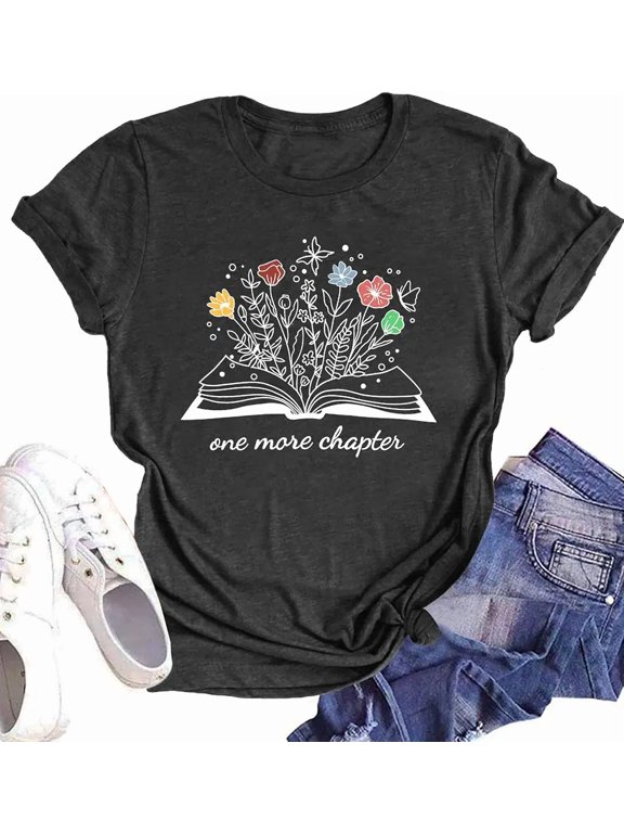 Women's Short Sleeve One More Chapter Floral T-Shirt