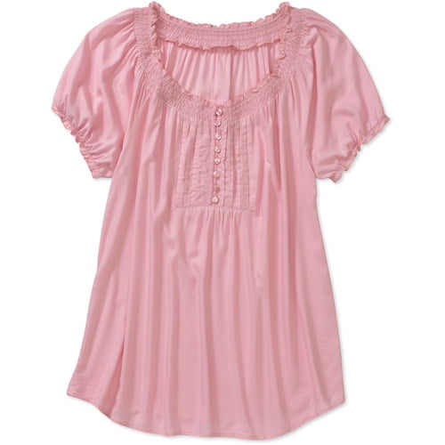 Women's Short Sleeve Peasant Top