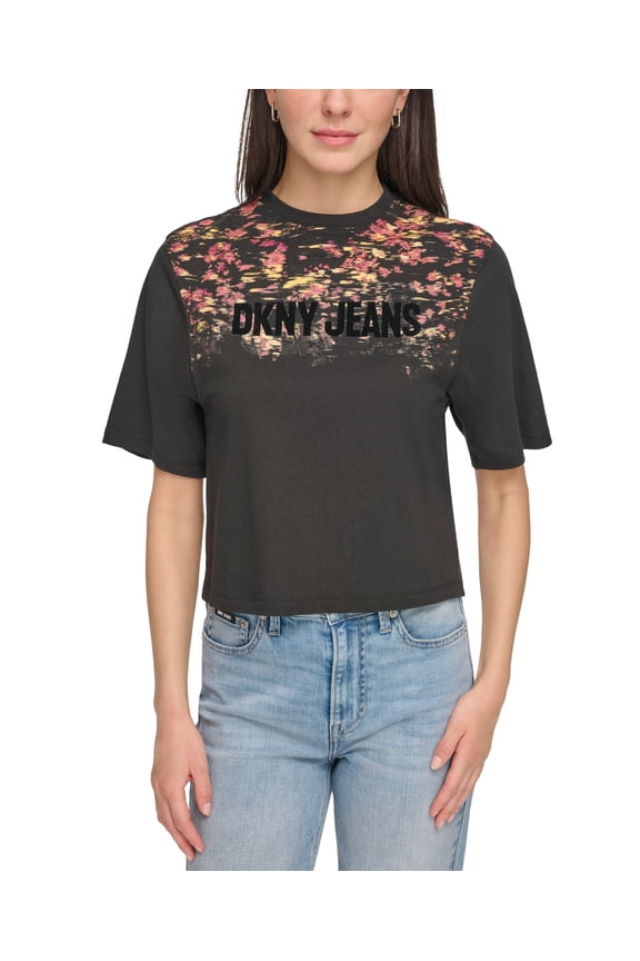 Women's Short-Sleeve Printed Logo T-Shirt Blackcabernet/Multiblack M