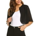 thumbnail image 1 of Women's Short Sleeve Sheer Open Front Chiffon Cardigan Top Button up Sweater Cardigan Cardigan Tops for Women Conceited Cardigan Sweater Open Front Sweaters for Women Women Knit Cardigan Cardigan, 1 of 6