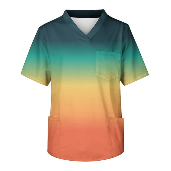 Women's Short Sleeve Shirt White Tshirts Shirts for Women Cotton Womens Tie Dye Blouse Oversized Tshirts for Women Summer Get it Fast