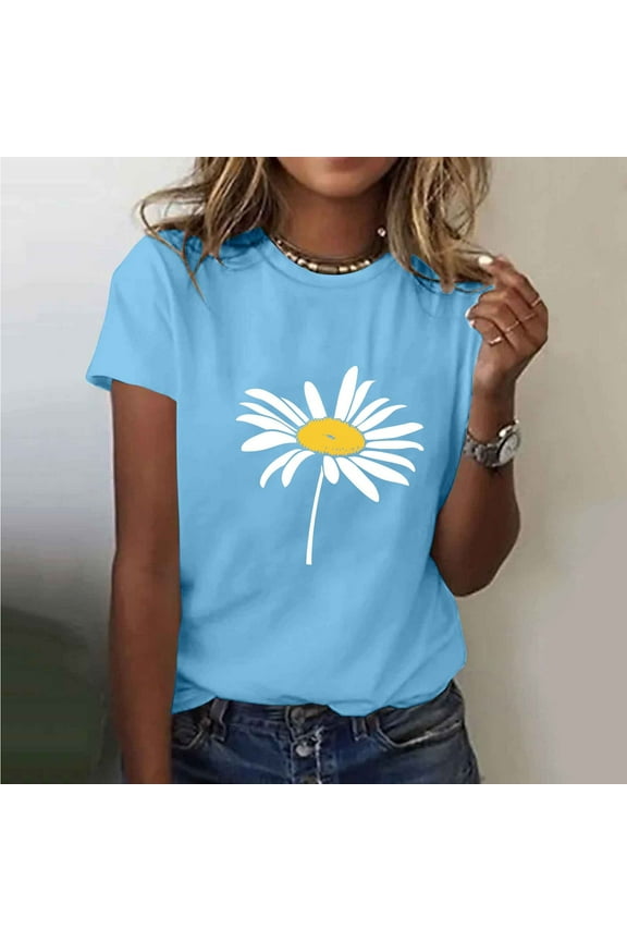 Women's Short Sleeve Shirts Casual Shirts for Women Vintage Tshirts Shirts for Women Graphic Music Womens Tops Plus Size Summer New & Trending