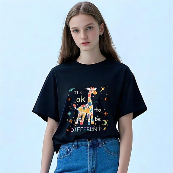 Women's Short Sleeve Shirts Modal 100% Cotton T-Shirt, Girls T shirts Model Cotten for summer, Moisture Wicking, Anti-Odor