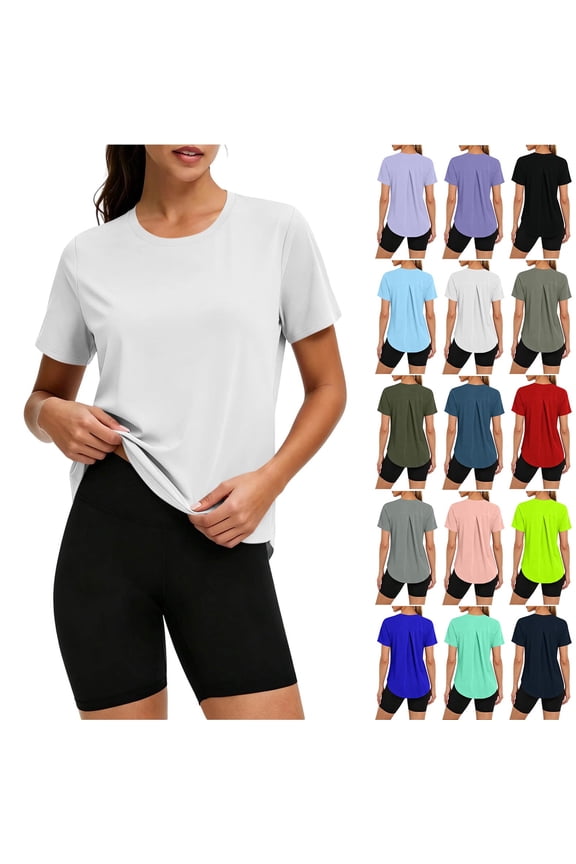 Women's Short Sleeve Shirts UPF 50+ Sun Protection Shirts for Hiking Fishing Workout Rash Guard