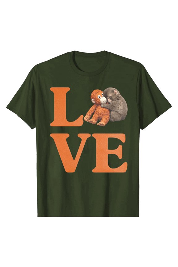 Women's Short Sleeve Shirts With Playful Monkey Print Round Neck Tops Casual Fashion Vacation Tees