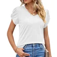 thumbnail image 1 of Women's Short Sleeve Soft Cotton T Shirt, Tops for Summer, 1 of 1