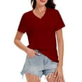 thumbnail image 1 of Women's Short Sleeve T-Shirt - Basic Round Neck Summer Top, Soft & Breathable Casual Tee, Fashion Fit, 1 of 5