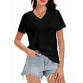 thumbnail image 1 of Women's Short Sleeve T-Shirt - Basic Round Neck Summer Top, Soft & Breathable Casual Tee, Fashion Fit, 1 of 5