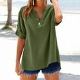 thumbnail image 1 of Women's Short Sleeve T-Shirt, Casual Round Neck Loose Fit Blouse Top for Summer, Soft and Comfortable Everyday Wear, 1 of 5