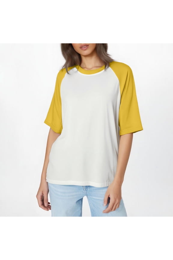 Women's Short Sleeve T Shirt Round Neck Cute Waist Top Basic Style Loose Fit Trendy Shirt For Casual Wear Women Technical Pants Womens Long Sleeve Spandex T Shirt Comfy Summer Shirts Athletic Top Neck