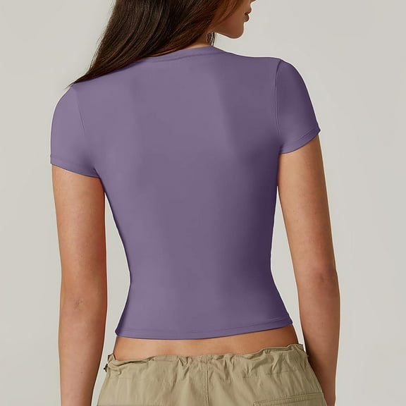 Women's Short Sleeve T Shirts Going Out Tops Short Sleeve T Shirt Short Sleeve Womens Swim Shirt Short Sleeve Athletic Top Neck Top for Women Long Sleeve T Shirts Women Wide Stripe Shirt Womens Casual