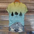 thumbnail image 1 of Women's Short Sleeve T-shirt Fir Short Sleeve V Neck Top For Women,Green Women's Short sleeve T-shirt L, 1 of 4