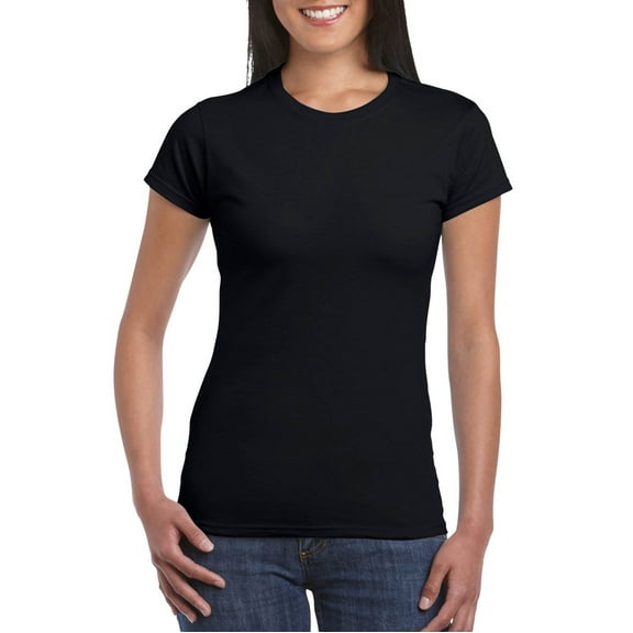 Women's Short Sleeve T-shirt Women'S Basic Cotton Crew Neck Slim Fit Tee Tunic Length T Shirt,Black Women's Short sleeve T-shirt L
