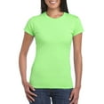 thumbnail image 1 of Women's Short Sleeve T-shirt Women'S Basic Cotton Crew Neck Slim Fit Tee Tunic Length T Shirt,Green Women's Short sleeve T-shirt XXL, 1 of 4