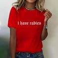 thumbnail image 1 of Women's Short Sleeve T-shirt Women'S Vintage Wash Distressed Tee - Retro Short Sleeve Shirt,Red Women's Short sleeve T-shirt 2XL, 1 of 7