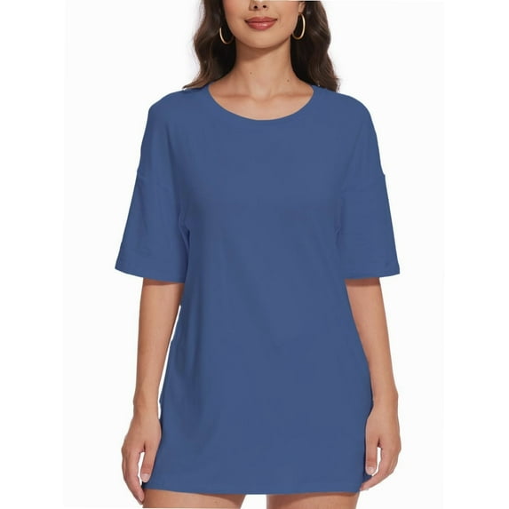 Women's Crew Neck Short Sleeve T-Shirts - Summer Casual Tee Tops, Lightweight Comfort Fit