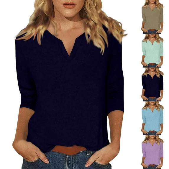 Women's Short Sleeve Tunic Top Spring Casual Print Neck Daily Wear Comfortable Shirt