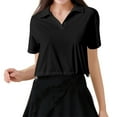 thumbnail image 1 of Women's Short Sleeve UV Protective Ice Silk Jacket Lightweight Breathable Summer Fitness, 1 of 3