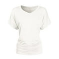 thumbnail image 1 of Women's Short Sleeve V Neck Dolman Top Tshirt, 1 of 4