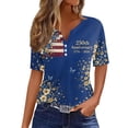thumbnail image 1 of Women’s Short Sleeve V Neck Top with Butterfly and Star Print Casual Loose Fit T Shirt for Everyday Wear Lightweight Pullover Blouse Multicolor M, 1 of 7