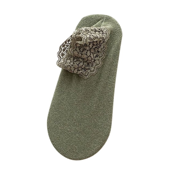Women's Short Socks Lace Thick Warm Silicone Non Floor Low Top Loose Socks for Everyday Comfort and Style
