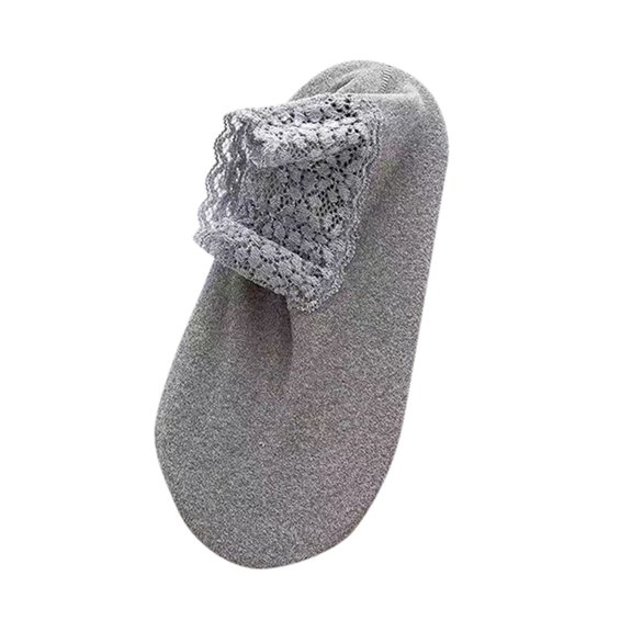 Women's Short Socks Lace Thick Warm Silicone Non Floor Low Top Loose Socks for Everyday Comfort and Style