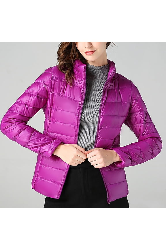 Women's Short Thin And Thick Korean White Down Padded Jacket Petite for Women with Hood Olive Coat Women Large Womens Womens Coats Winter Womens Small Jacket Three Quarter Length Coat Jacket for Women