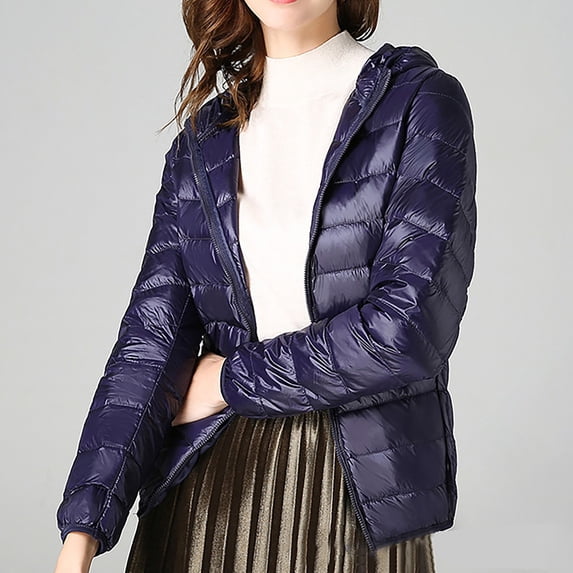 Women's Short Thin And Thick Korean White Down Padded Jacket Thin down Jacket Women Petite for Women with Hood Coat plus Size Women Jacket Womens Fashion Women Jackets And Coats Jean Jacket with