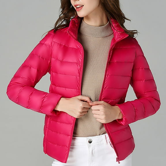 Women's Short Thin And Thick Korean White Down Padded Jacket Utility Vest Women Womens Lightweight Women's down Jackets Jacket Womens Fashion plus Size Womens Clothes Winter Coat Anorak Olive Wool