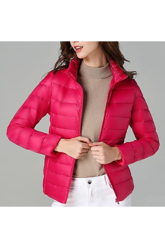 Women's Short Thin And Thick Korean White Down Padded Jacket Utility Vest Women Womens Lightweight Women's down Jackets Jacket Womens Fashion plus Size Womens Clothes Winter Coat Anorak Olive Wool