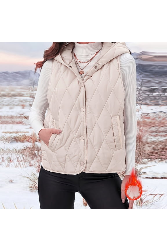 Women's Short Vest Collared Sleeveless Button Down Warm Jackets Coat Casual Trendy Winter Outerwear Suit Jacket for Women Lightweight Vest for Women Olive Utility Jacket Fashion Outfits Womens Jackets
