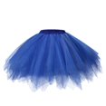 thumbnail image 1 of Women's Short Vintage Ballet Bubble Puffy Tutu Petticoat Skirt Royal Blue, 1 of 2