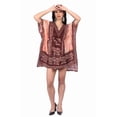 thumbnail image 1 of Women’s Short Viscose Kaftan – Bohemian Print | Lightweight, Stylish, Beachwear & Loungewear Cover Up | Free Size, 1 of 7