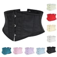 thumbnail image 1 of Women’s Short Waist Corset, Jacquard Waist Trainer, Front Busks Closure Waspie Corset, Wide Waist Belt For Daily Outfit And Styling, 1 of 5