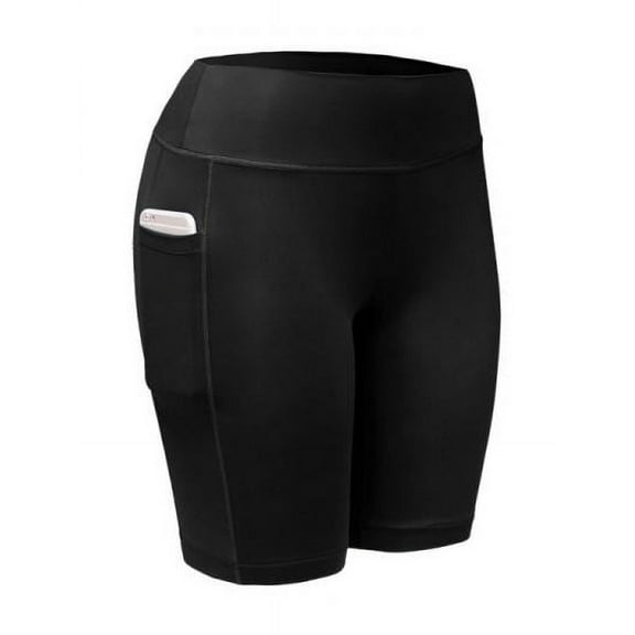 Women's Short Yoga Athletic Side Pockets High Waist Workout Running Sports Shorts