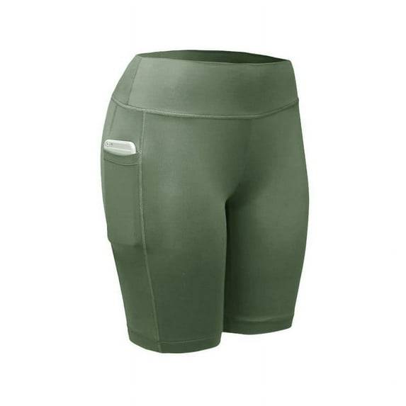 Women's Short Yoga Side Pockets High Waist Workout Running Shorts
