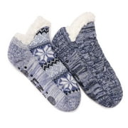 MUK LUKS Women's Shortie Cabin Socks, 2-Pack, S-M / L-XL