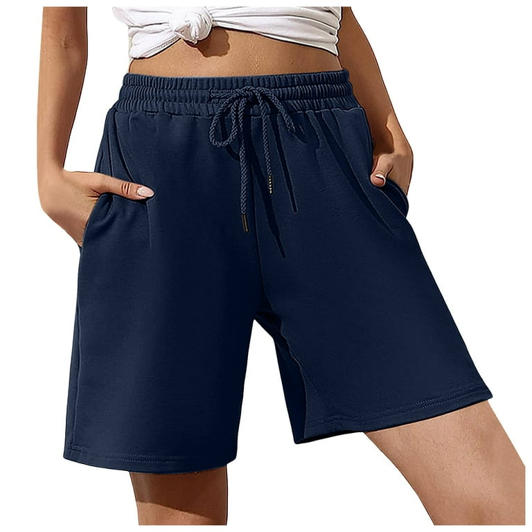 Women s Shorts 12 Inch Long Shorts High Waist Shorts with Pockets Casual Summer Knee Length Shorts Walmart