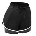 thumbnail image 1 of Women's Shorts Athletic Casual Cotton Jersey Sweat Shorts For Walking Summer Yoga Rope Skipping Fishing Shuttlecock 11 Colors, 1 of 8