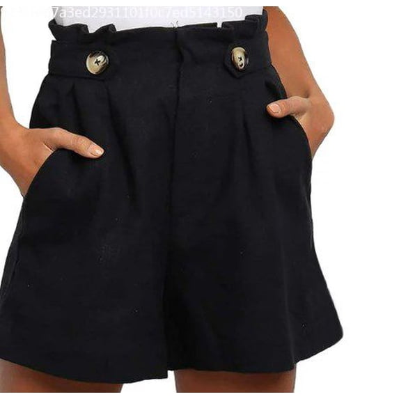 Summer New High Waist A Word Wide Leg Shorts Women Wear Loose Thin Thin Pants Suit Casual Pants